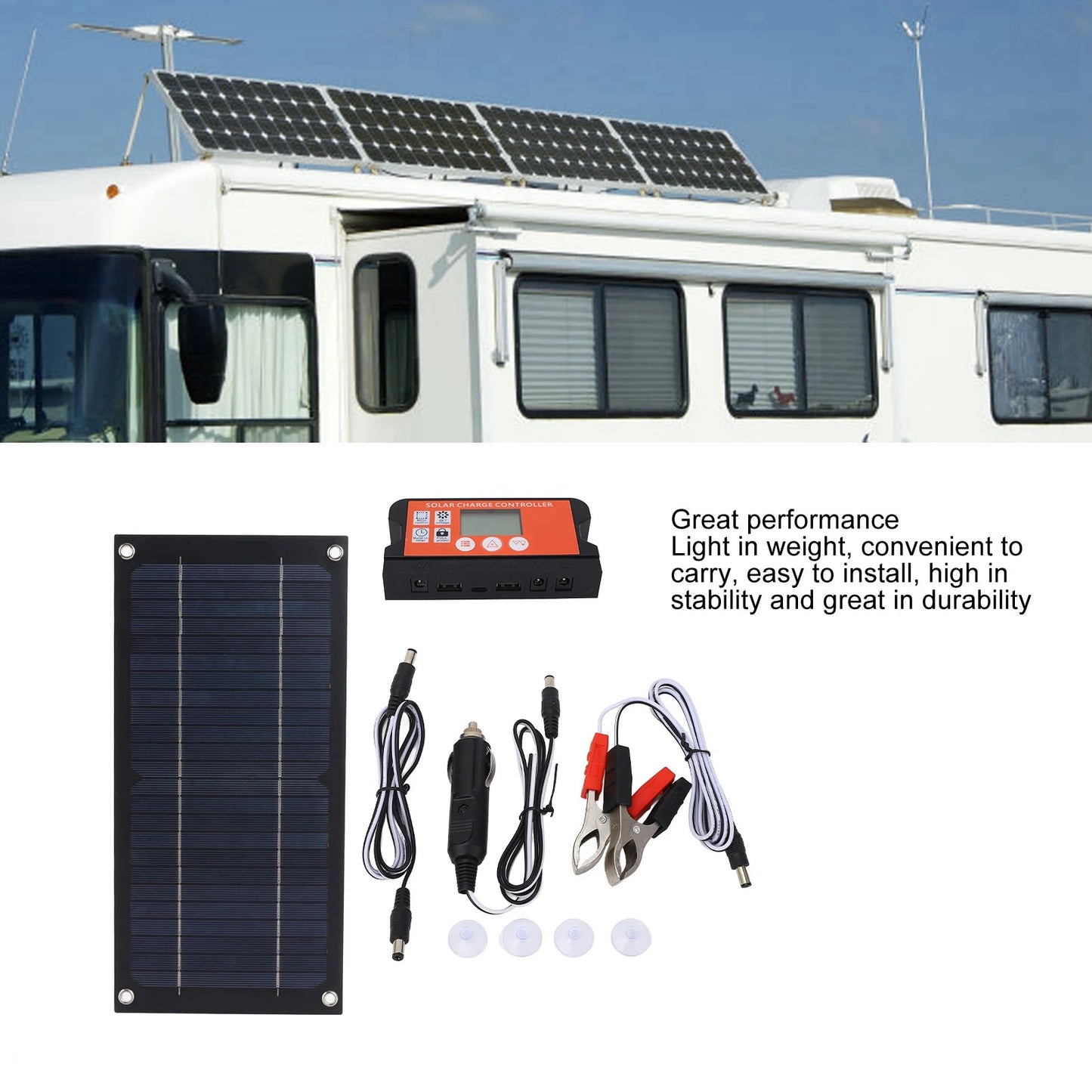 YOSOO Electric Portable 600W Solar Panel Charger Monocrystalline With 100A