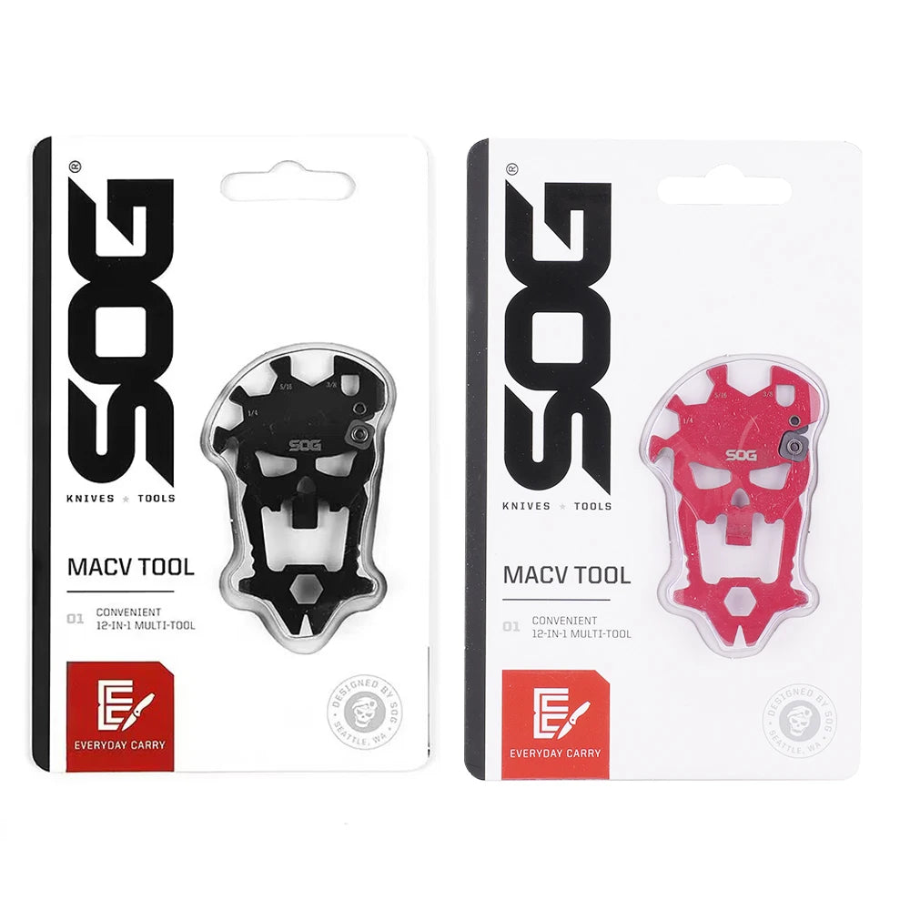 SOG MacV 12-in-1 Skull Keychain Multi-Tool