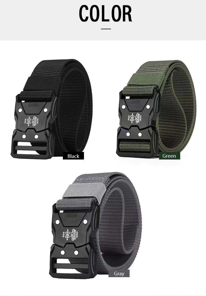 Quick Release Tactical Nylon Braided Elastic Web Belt
