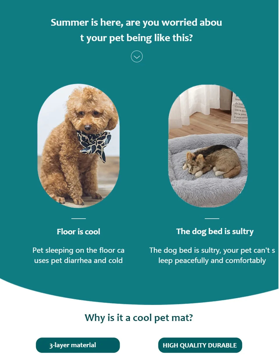 Dog Cooling Mat Portable Self Cooling Pad Bed Durable