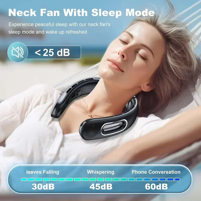 Bladeless Wearable Neck Fan With Rechargeable Battery For Travel