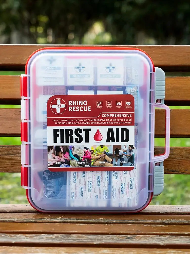 Rhino Rescue 350 Piece OSHA All Purpose First Aid Kit Home Office