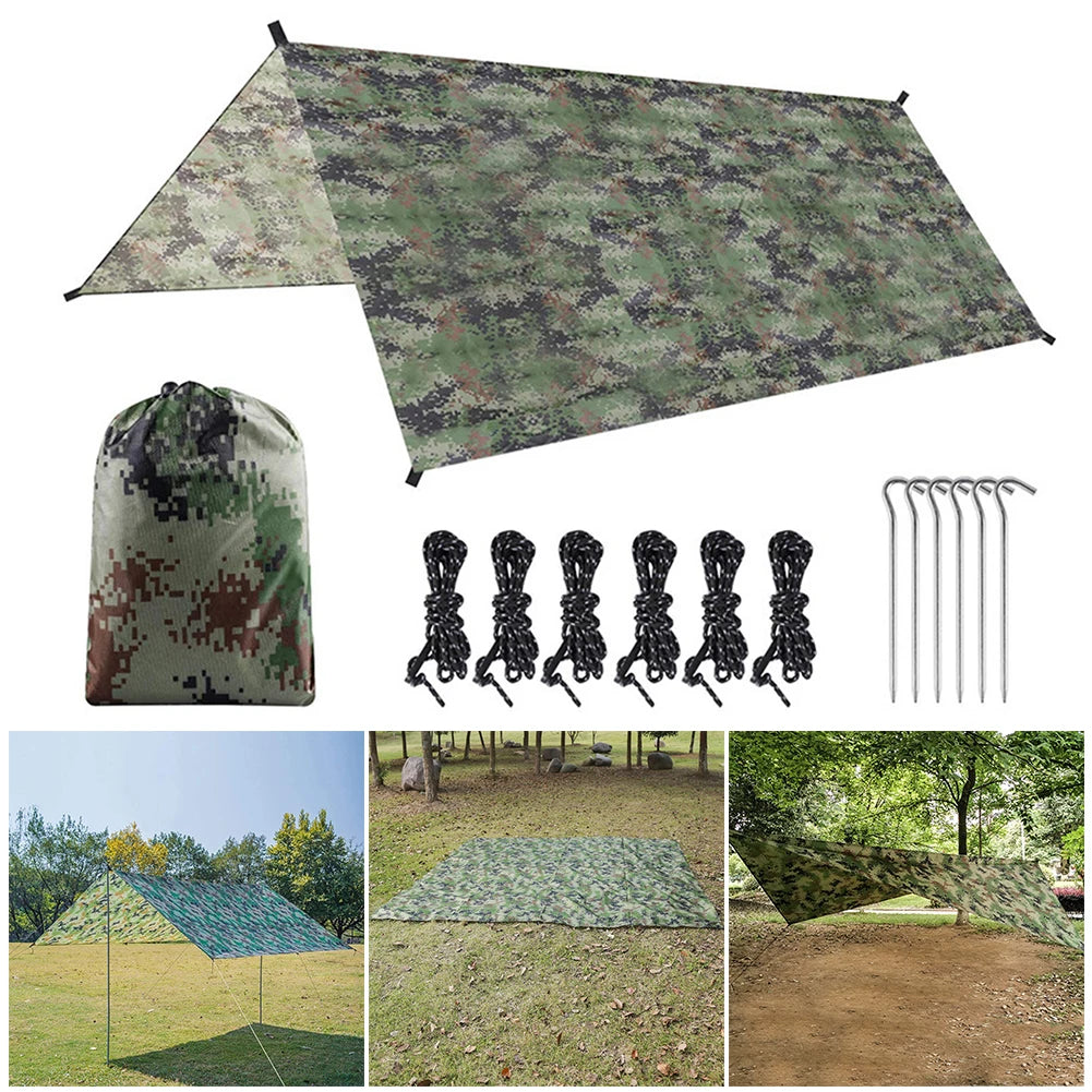 JOCESTYLE Camouflage Sun Shelter Tarp Polyester UltraLight