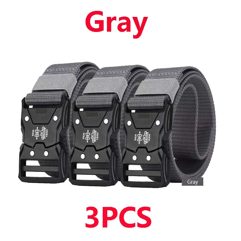 Quick Release Tactical Nylon Braided Elastic Web Belt