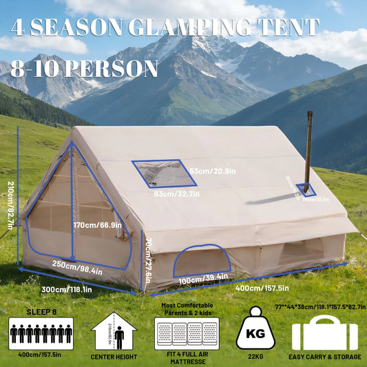 Inflatable Camping Tent With Skylight And Four Season Airflow