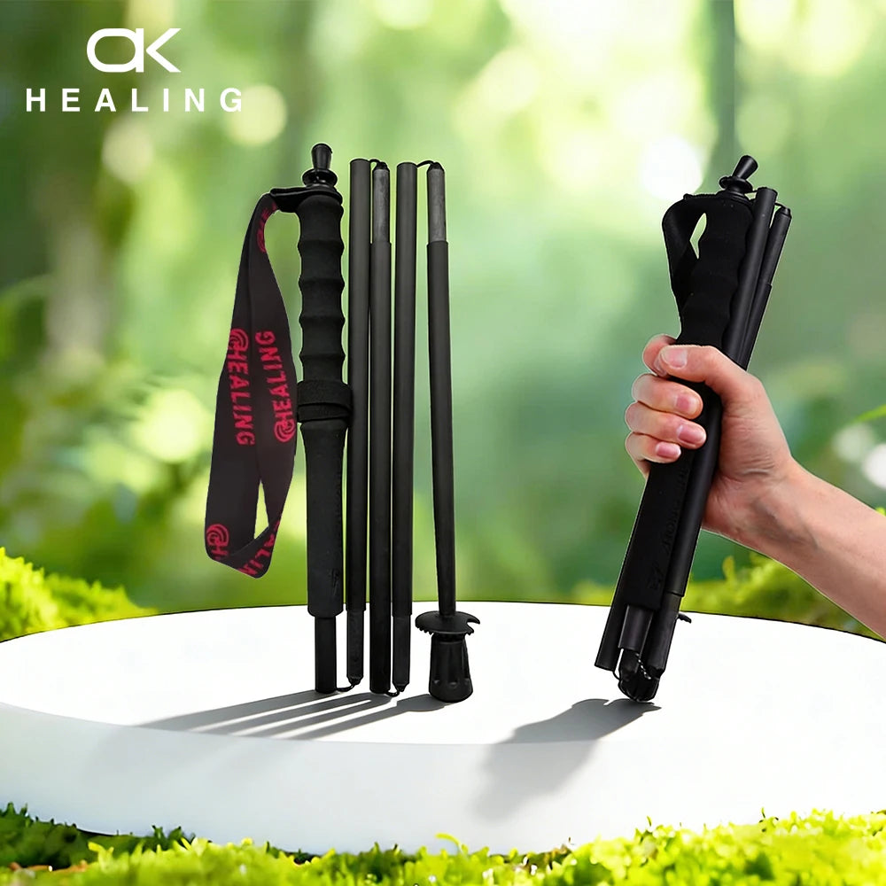 OKHEALING Ultralight Carbon Fiber Trekking Poles 2 Pack for Hiking