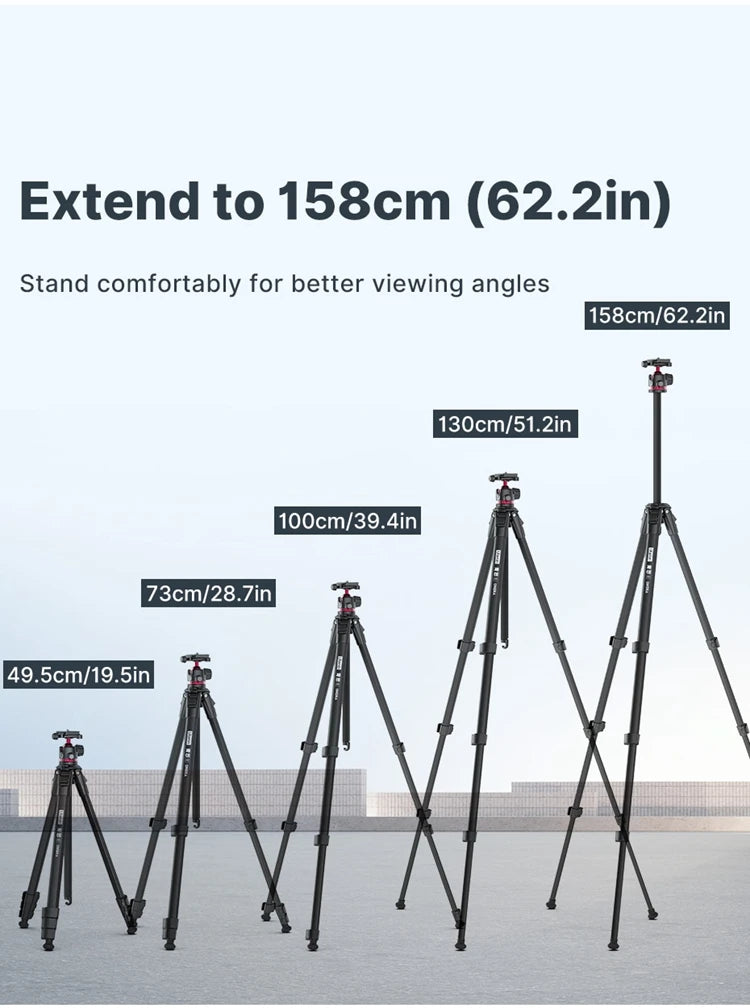 Ulanzi Ombra Aluminum Travel Tripod For Smartphone And Dslr Photography