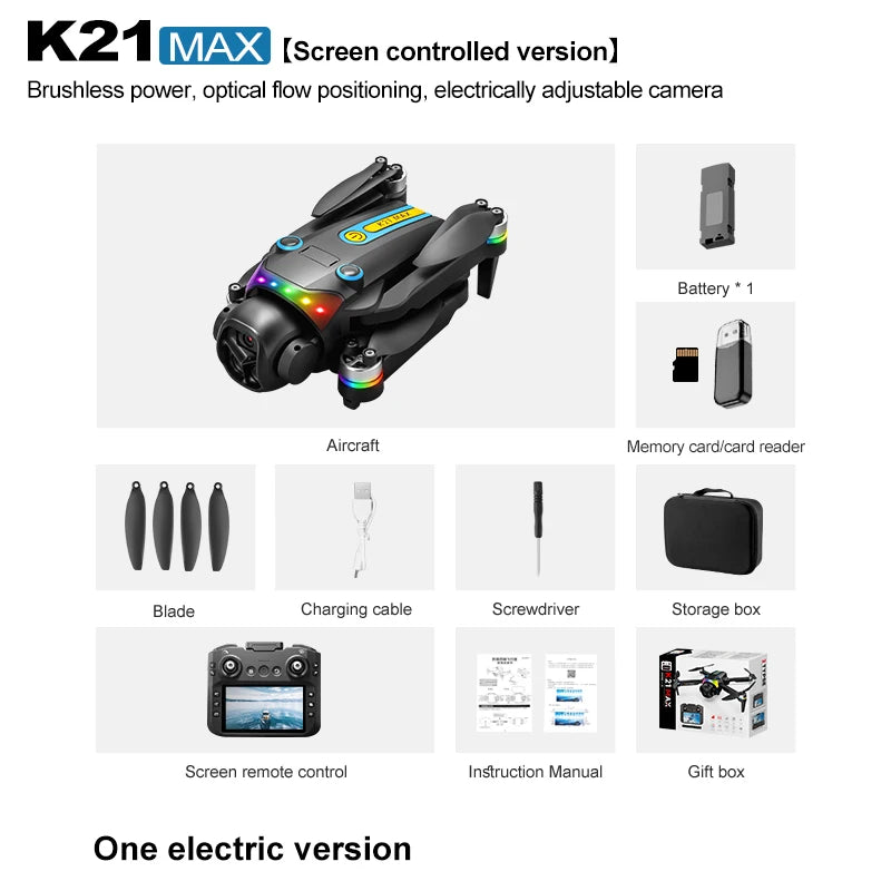 ZNLYRION Brushless Motor Foldable RC Drone With Dual Camera