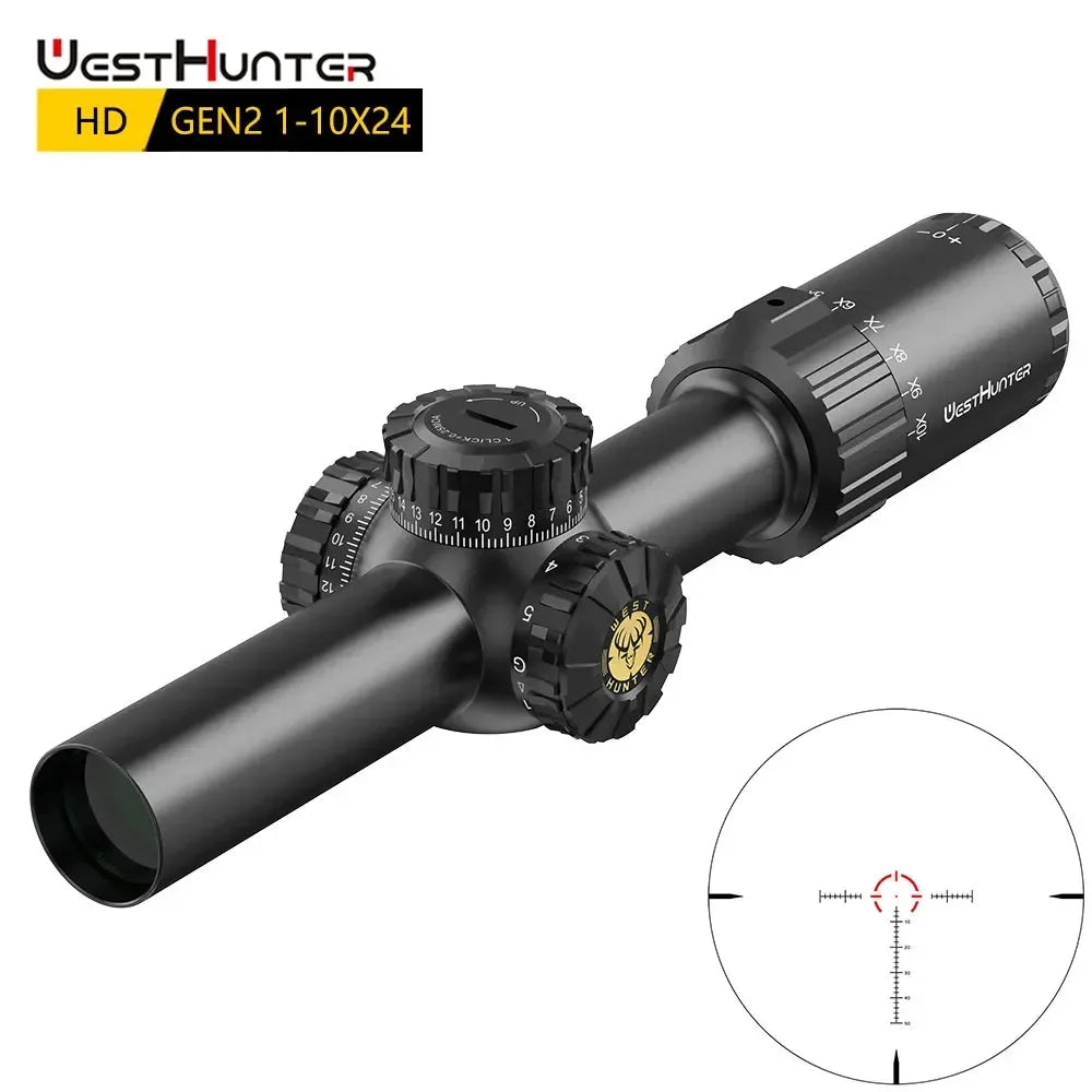 WestHunter HD GEN2 Compact LPVO Red Green Illuminated Hunting Riflescope