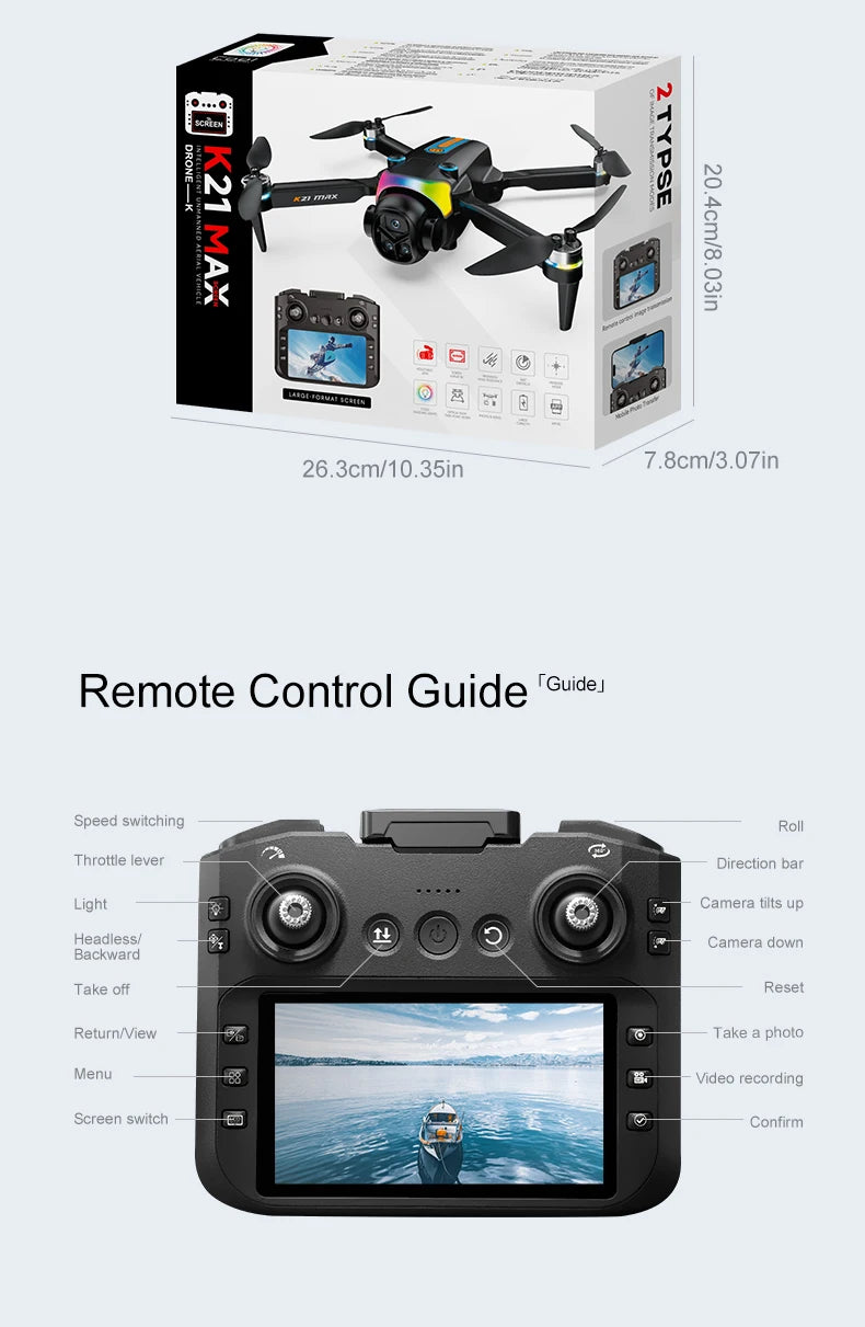 ZNLYRION Brushless Motor Foldable RC Drone With Dual Camera