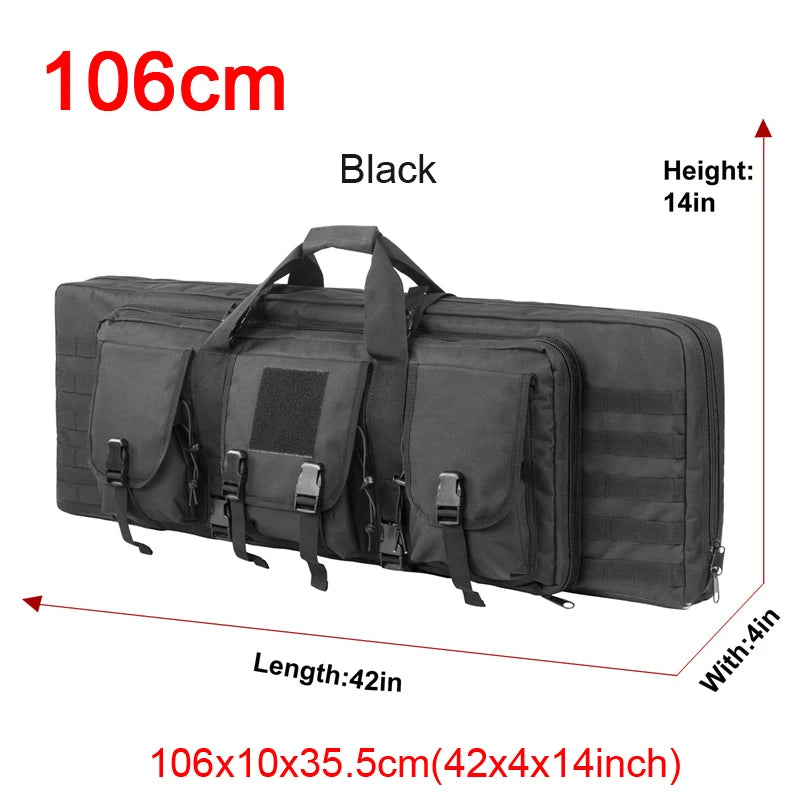 LQARMY Tactical Double Rifle Case Molle Gun Bag Airsoft