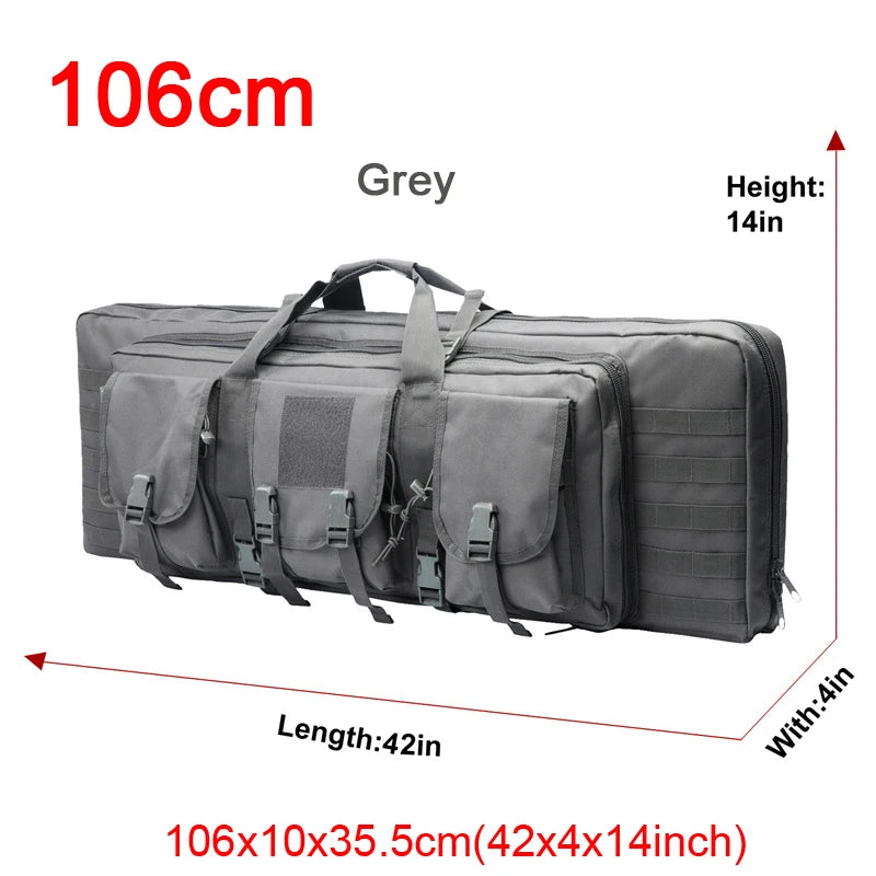 LQARMY Tactical Double Rifle Case Molle Gun Bag Airsoft
