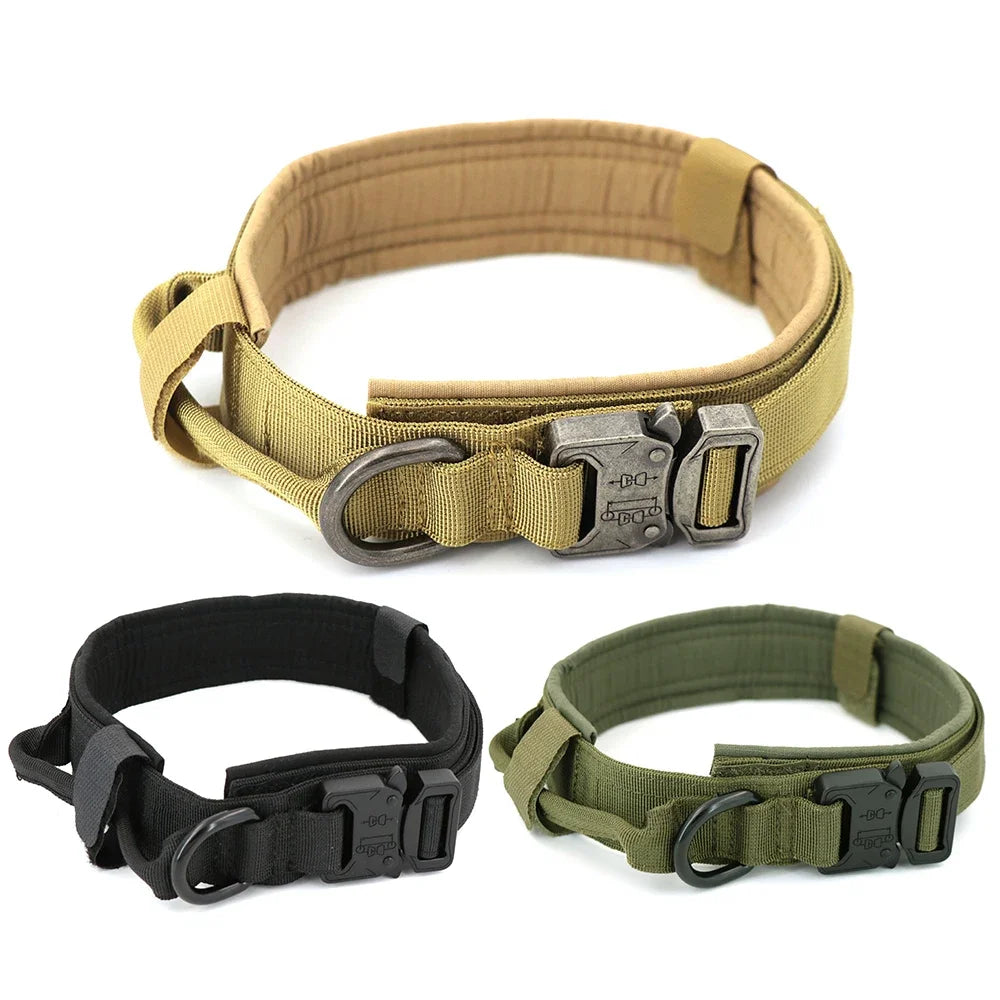 Adjustable Dog Training Collar and Leash Set Tactical