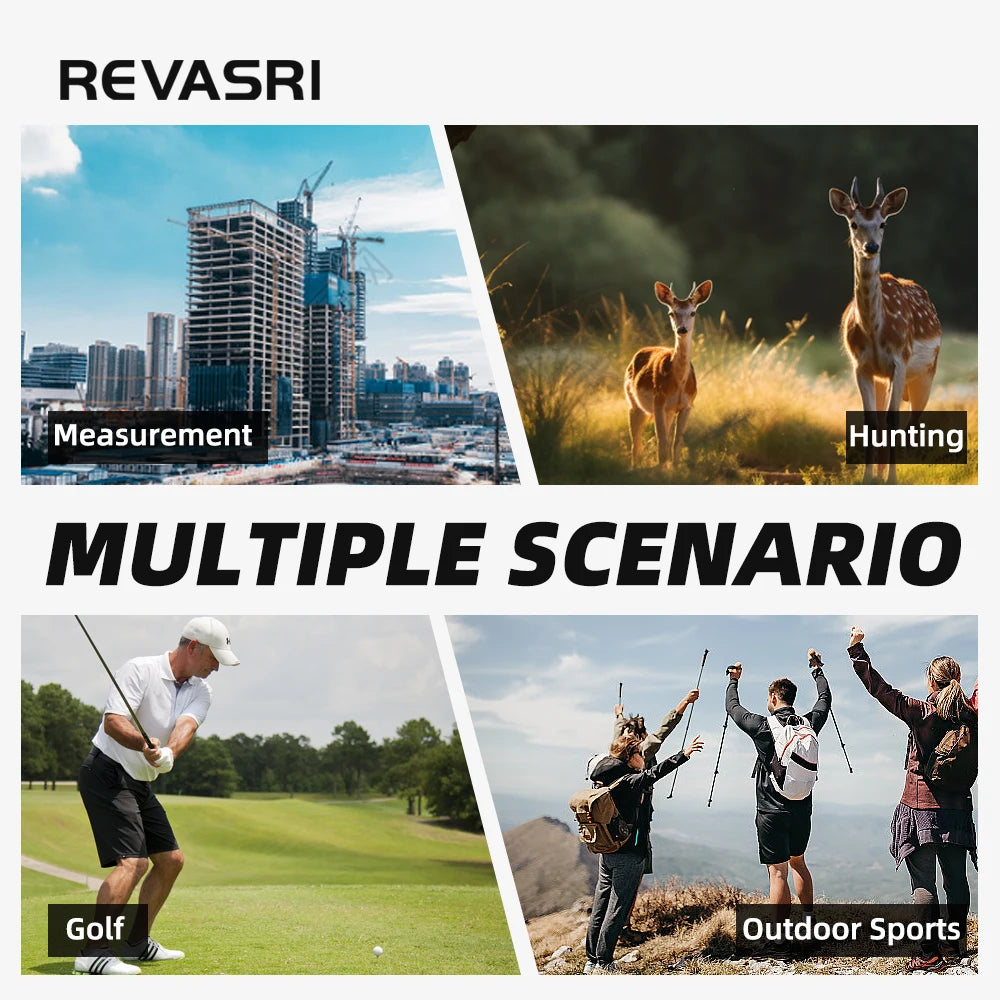 REVASRI 1000M Rangefinder for Hunting & Golf, with Speed, Slope Compensation, Scan Mode & Normal Measurement for Outdoor Shooting & Golf Sports