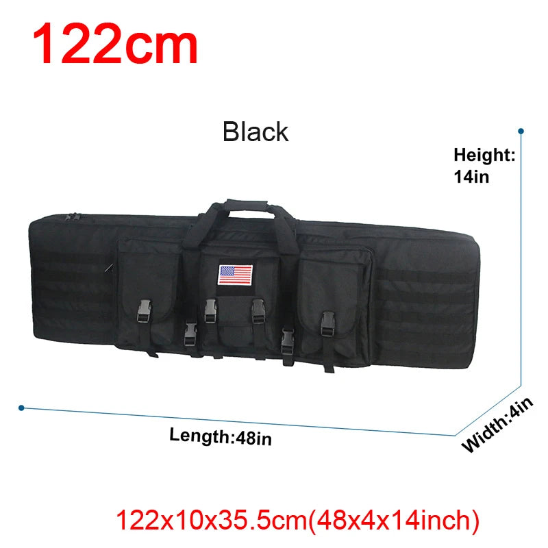 LQARMY Tactical Double Rifle Case Molle Gun Bag Airsoft