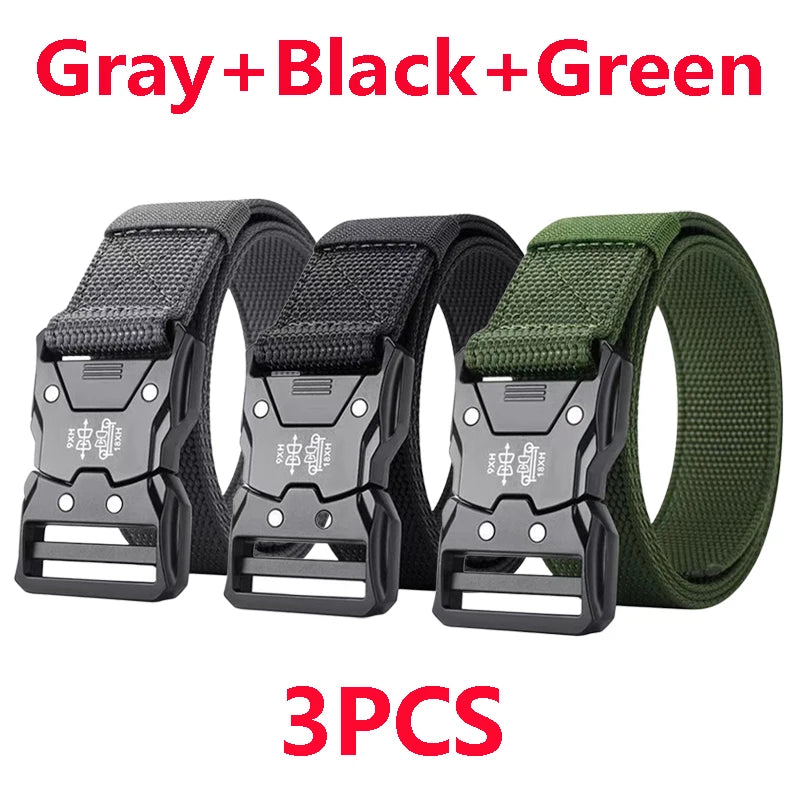 Quick Release Tactical Nylon Braided Elastic Web Belt