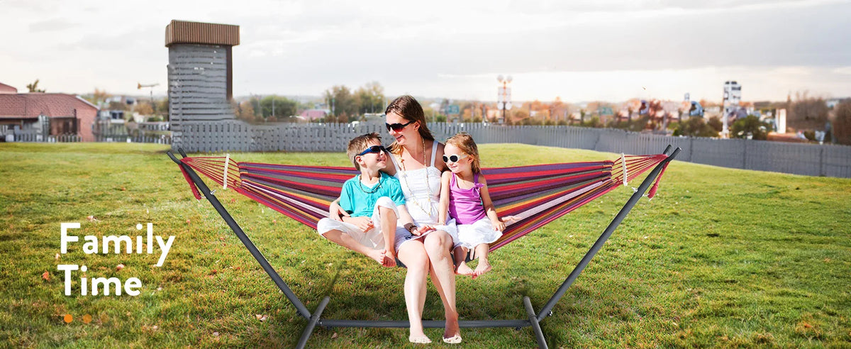 Gyroor Adjustable Hammock with Stand – 600 lb Capacity