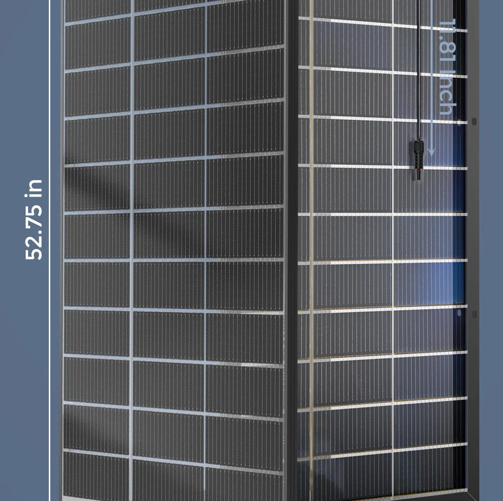 Rvpozwer Bifacial Solar Panel High Efficiency Photovoltaic Module