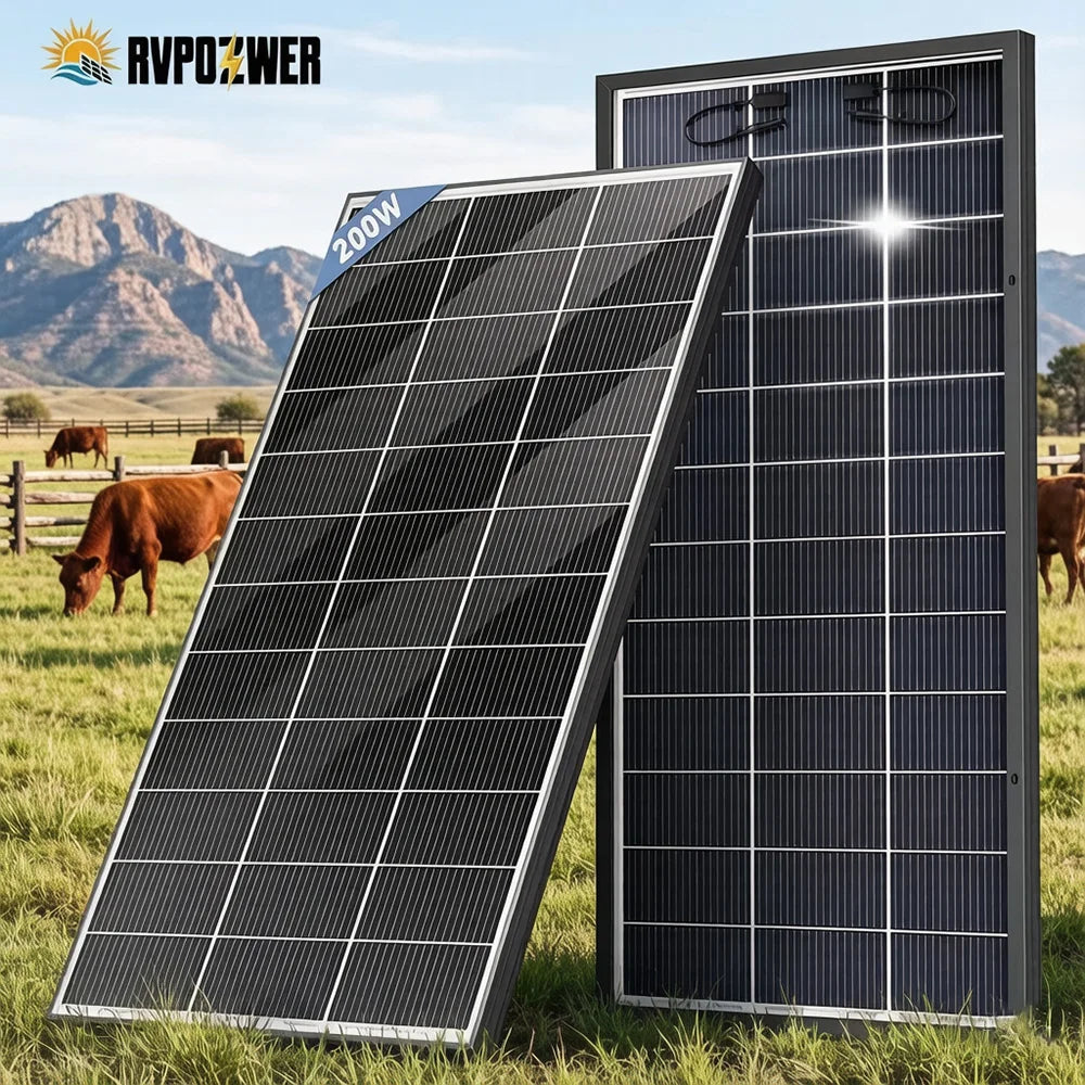 Rvpozwer Bifacial Solar Panel High Efficiency Photovoltaic Module