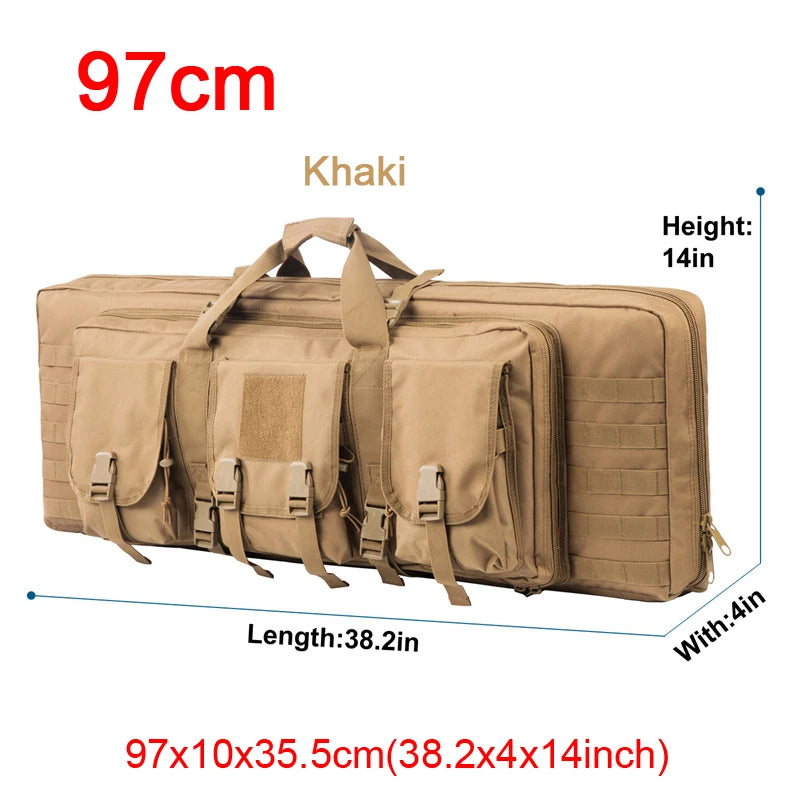 LQARMY Tactical Double Rifle Case Molle Gun Bag Airsoft