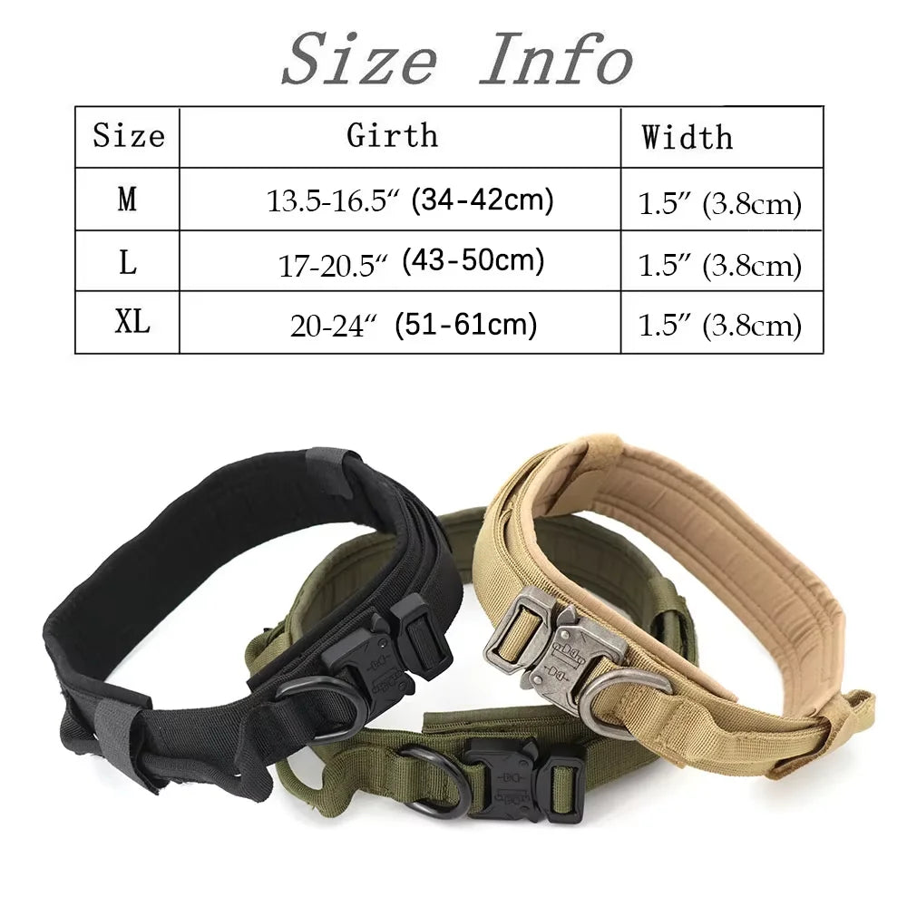 Adjustable Dog Training Collar and Leash Set Tactical
