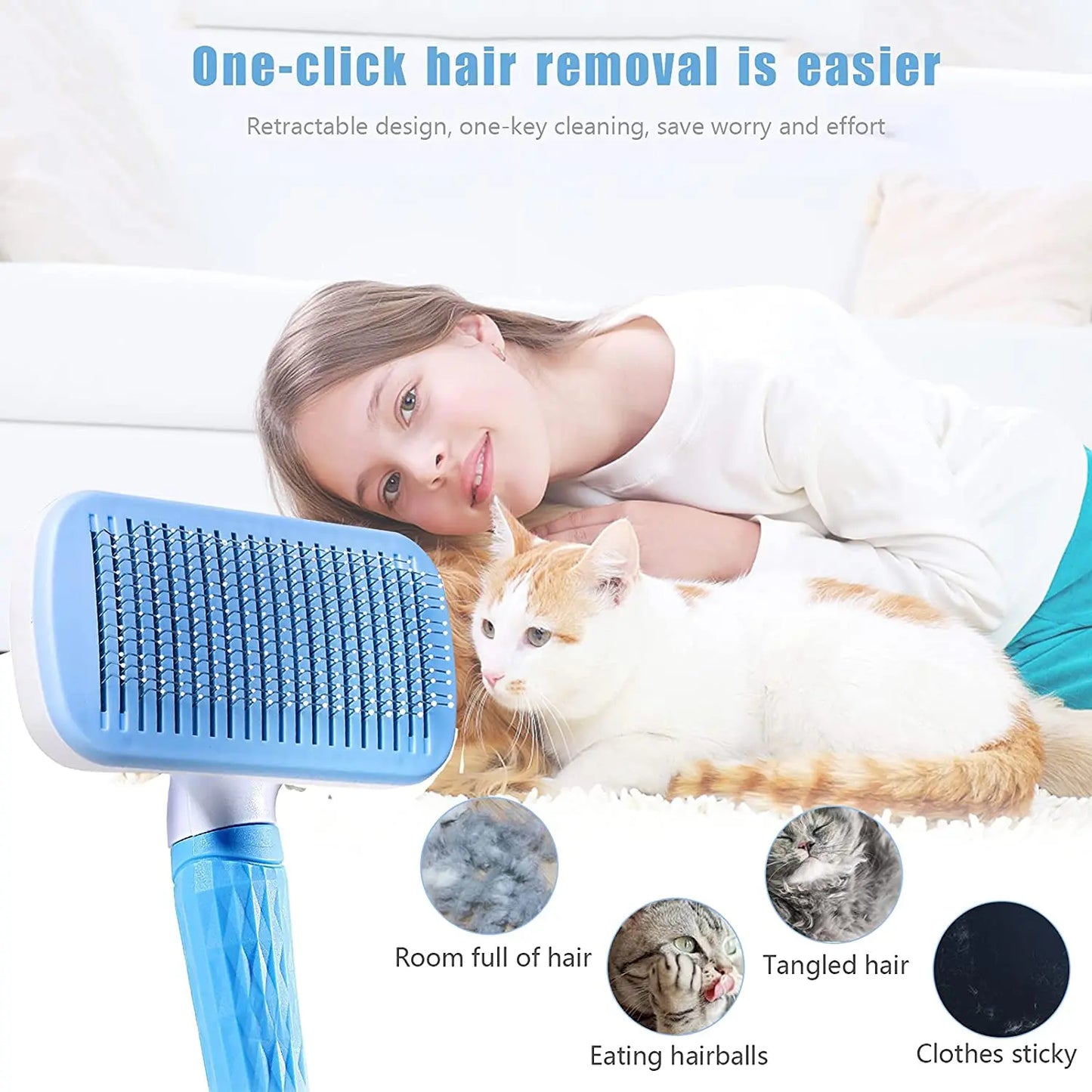 Dog Hair Remover Brush For Cats And Dogs Grooming Cleaning