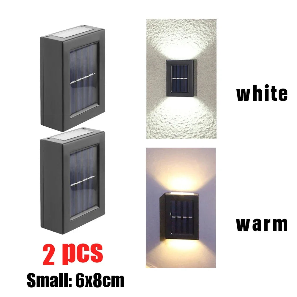 AlliLit Waterproof Solar LED Wall Light For Outdoor Garden