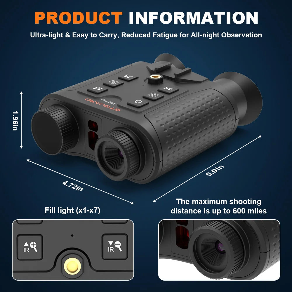 GTMEDIA V6 Pro Digital Night Vision Binoculars With Laser Function