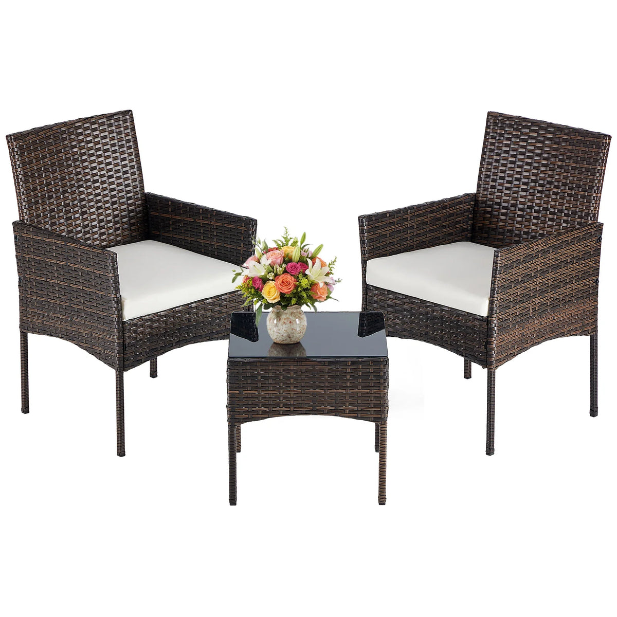 JHK All Weather Wicker Patio Furniture Set With Cushions