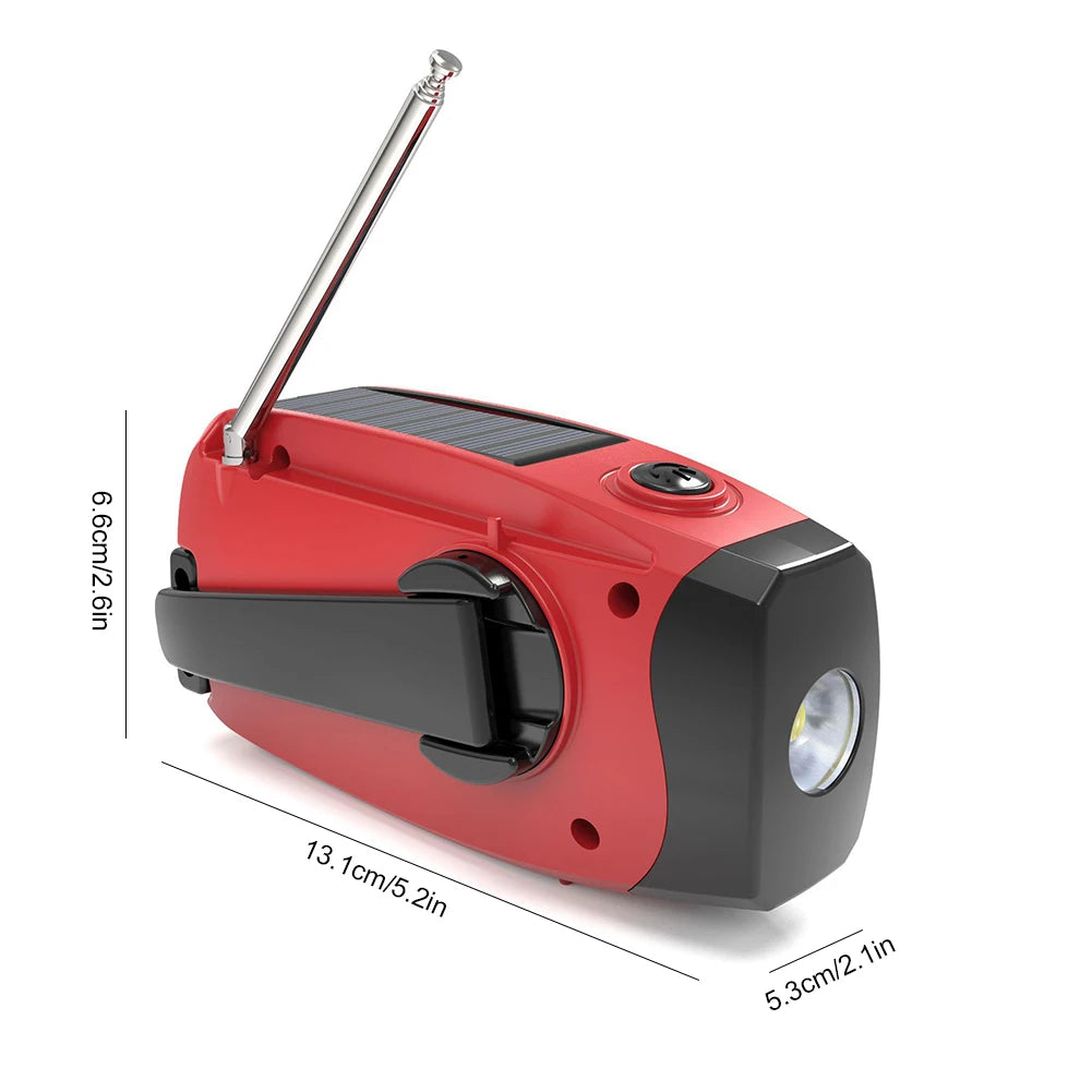 ANENG Portable Emergency Hand Crank Radio With FMAM Weather Led