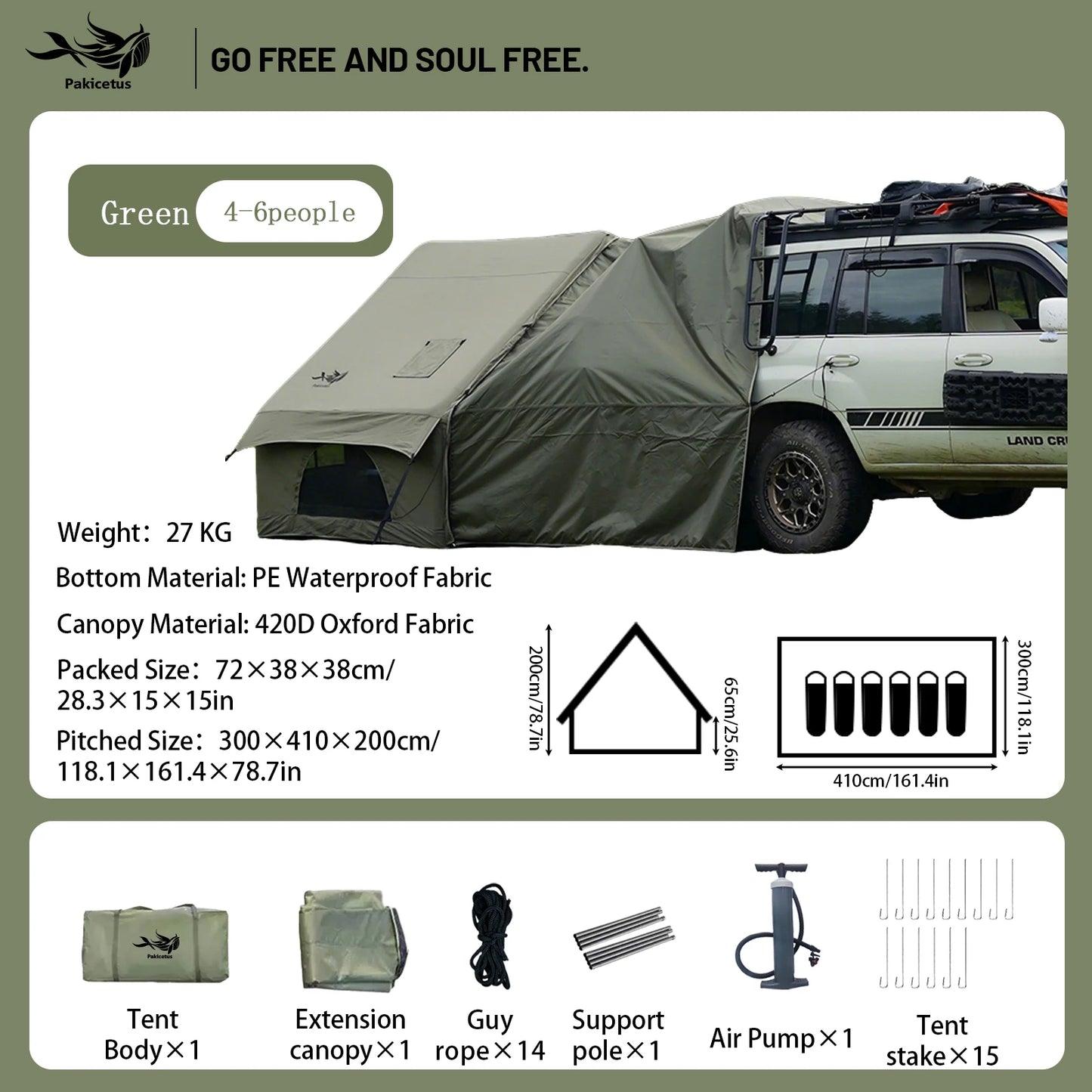 Inflatable Camping Tent With Skylight And Four Season Airflow