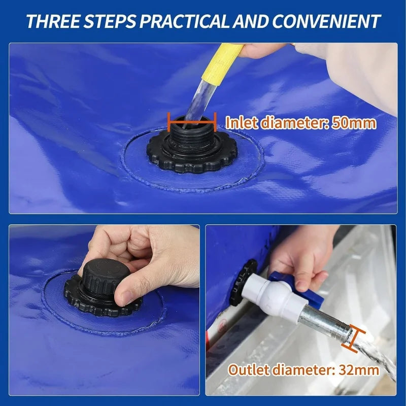 Portable Collapsible Leakproof Water Storage Tank for Camping and Travel