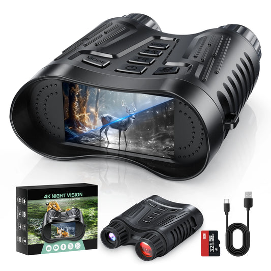 Letcmoi Rechargeable Night Vision Telescope 4K Infrared Binocular 8x Zoom