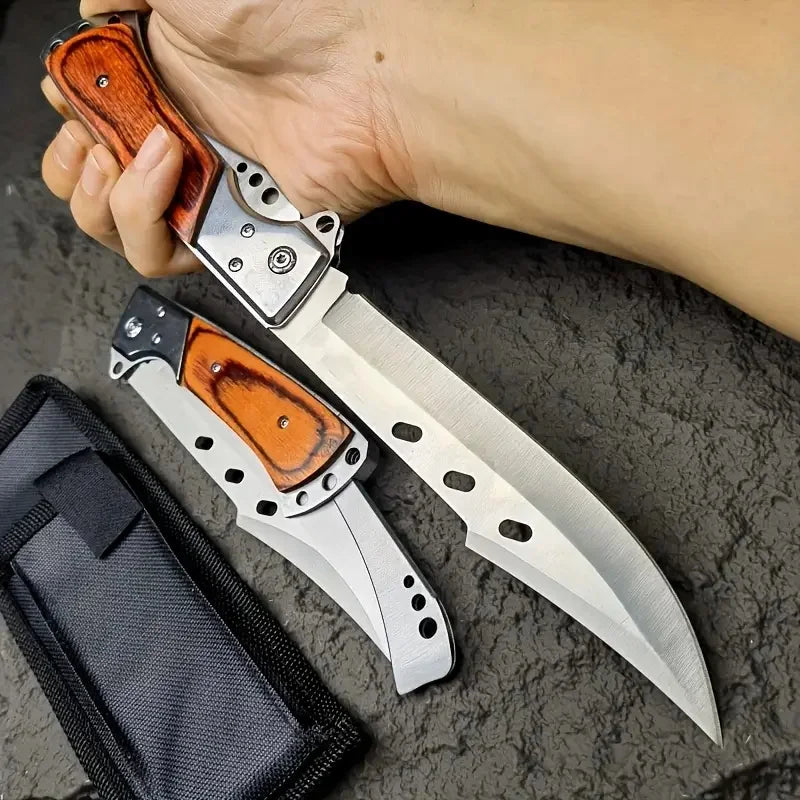 Doom Blade Swallowtail Outdoor Folding Knife With Nylon Sheath