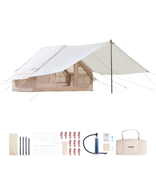 Vevor 3-5 Person Inflatable Camping Tent With Hand Pump