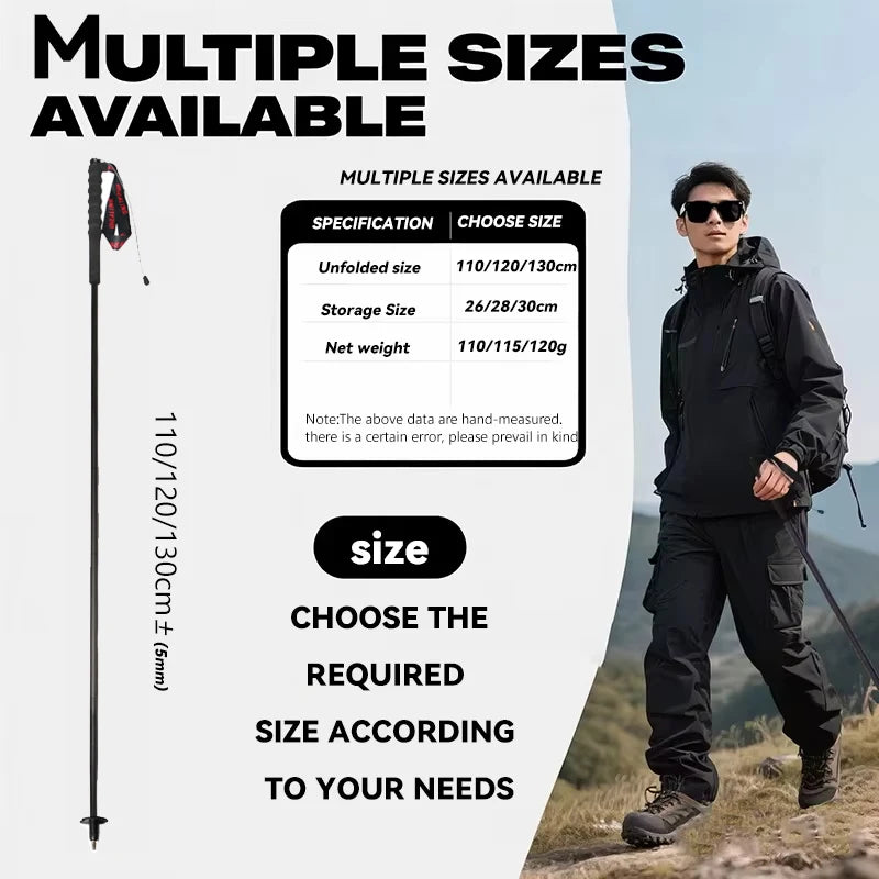 OKHEALING Ultralight Carbon Fiber Trekking Poles 2 Pack for Hiking