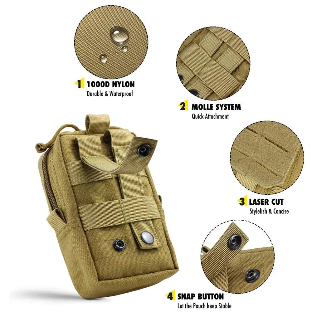 Dog Tactical Bags Set Molle Pouches Belt Attaching Harness For Training