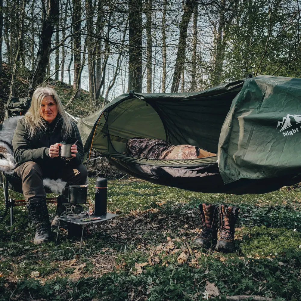 Night Cat Hammock Tent With Mosquito Net And Waterproof Rainfly