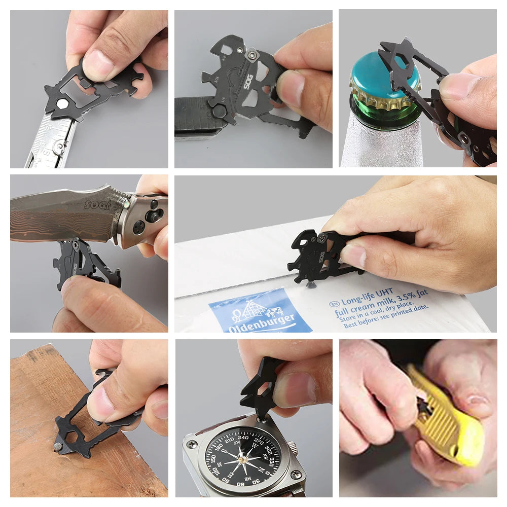SOG MacV 12-in-1 Skull Keychain Multi-Tool