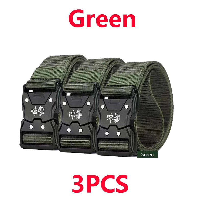 Quick Release Tactical Nylon Braided Elastic Web Belt