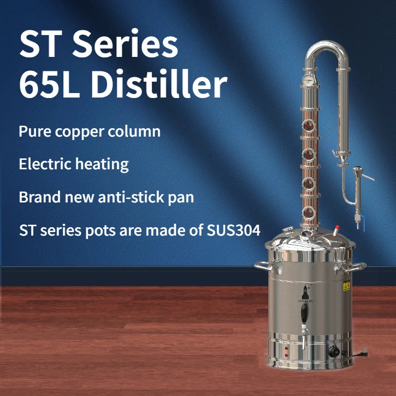 HOOLOO ST Series Copper Alcohol Still Distiller For Spirits