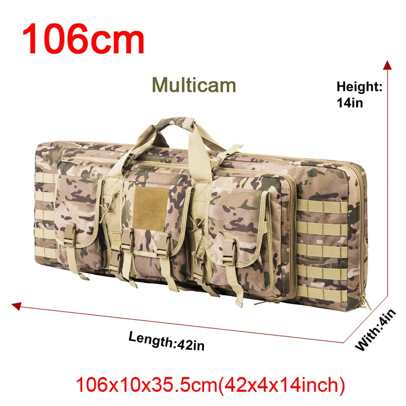 LQARMY Tactical Double Rifle Case Molle Gun Bag Airsoft