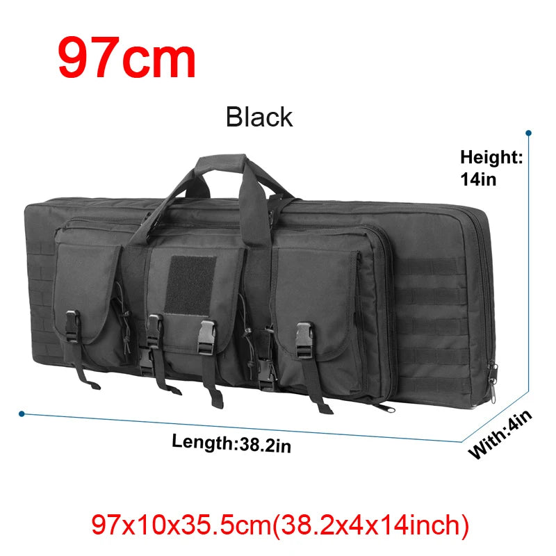 LQARMY Tactical Double Rifle Case Molle Gun Bag Airsoft