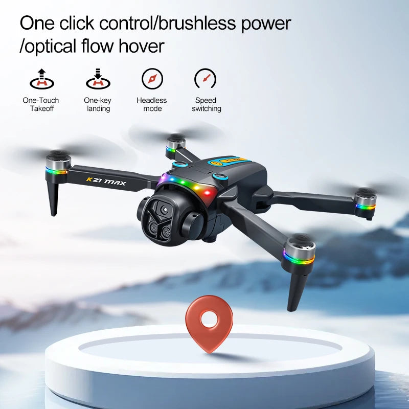ZNLYRION Brushless Motor Foldable RC Drone With Dual Camera