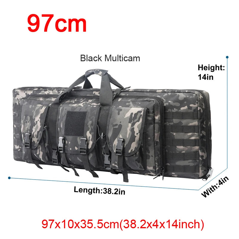 LQARMY Tactical Double Rifle Case Molle Gun Bag Airsoft