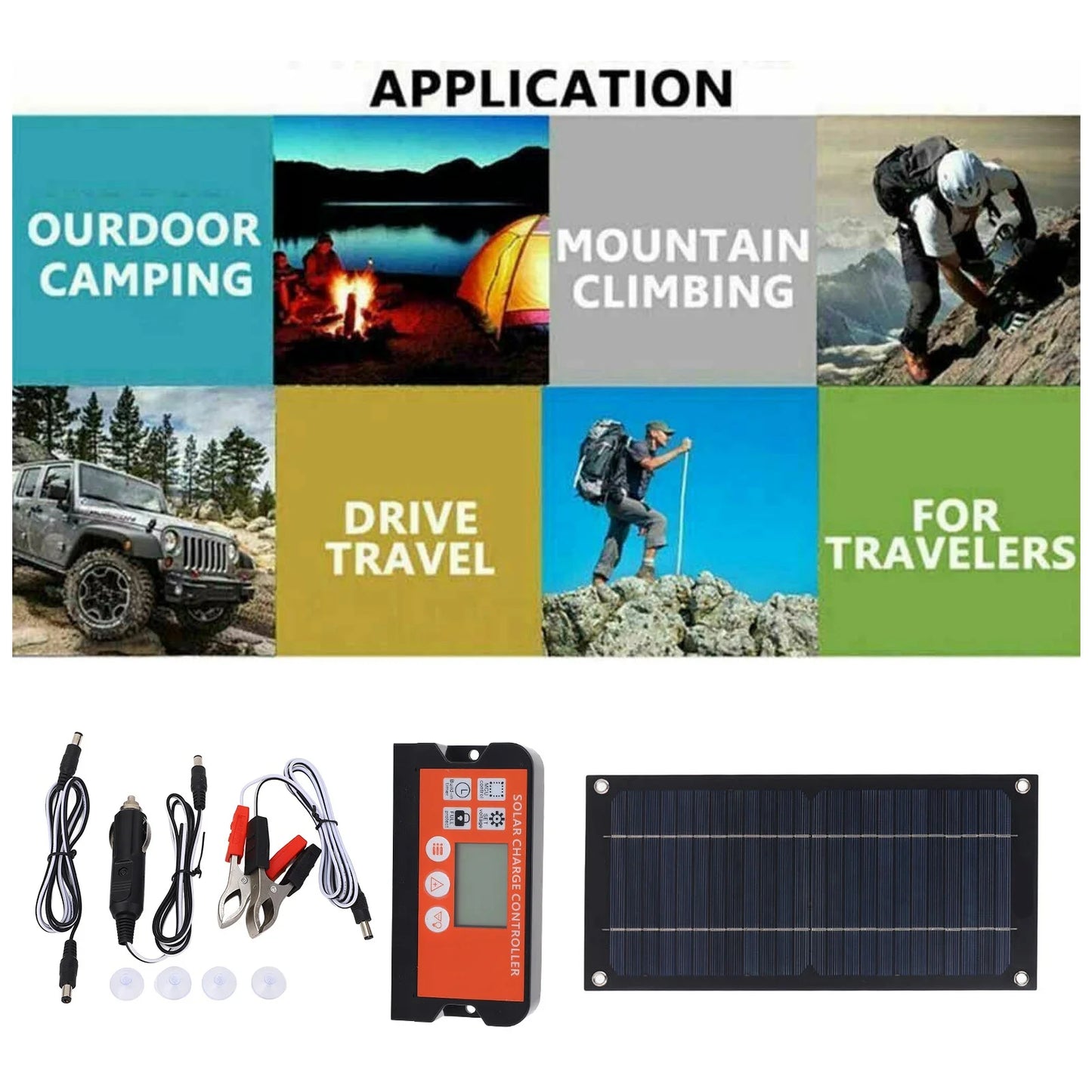 YOSOO Electric Portable 600W Solar Panel Charger Monocrystalline With 100A