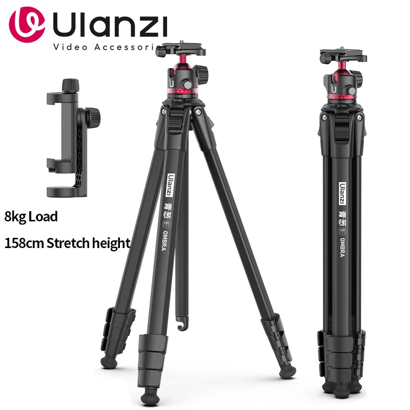 Ulanzi Ombra Aluminum Travel Tripod For Smartphone And Dslr Photography