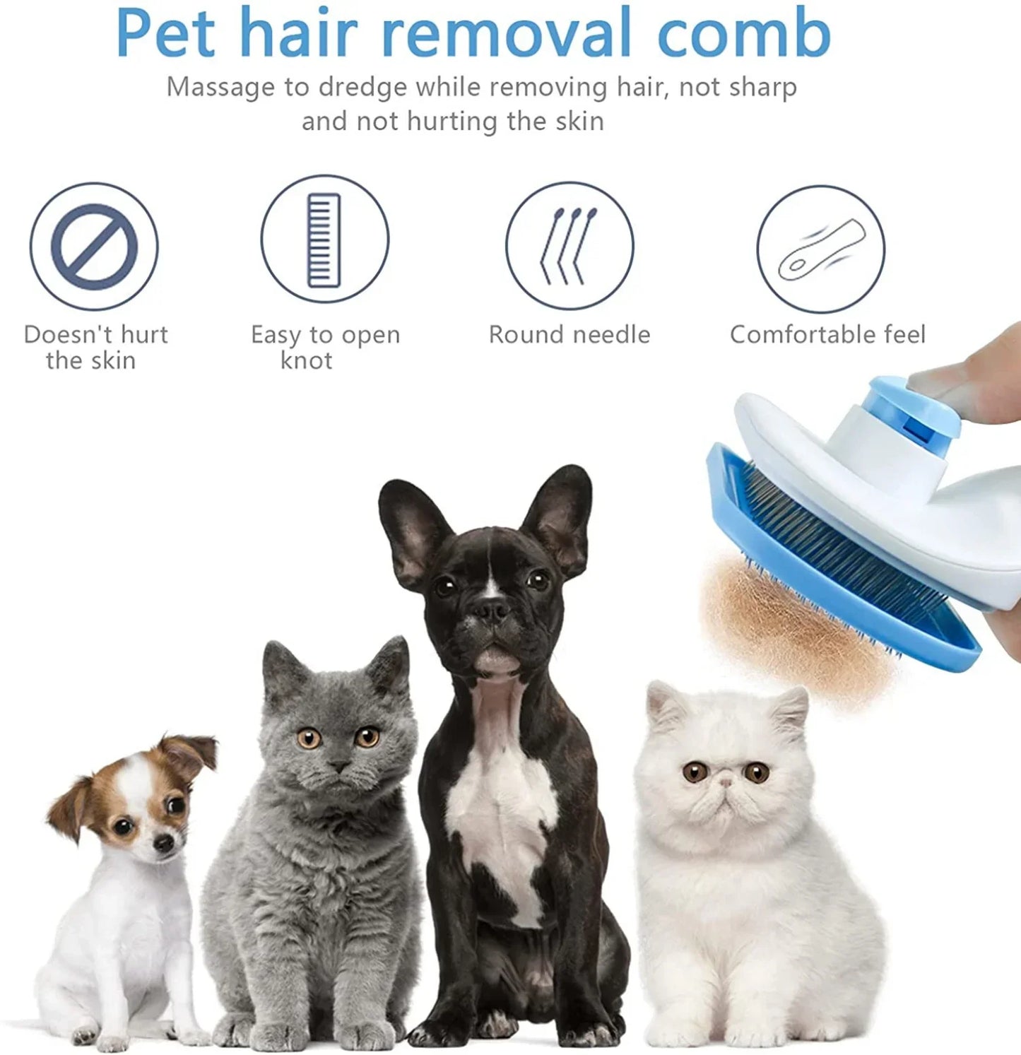 Dog Hair Remover Brush For Cats And Dogs Grooming Cleaning