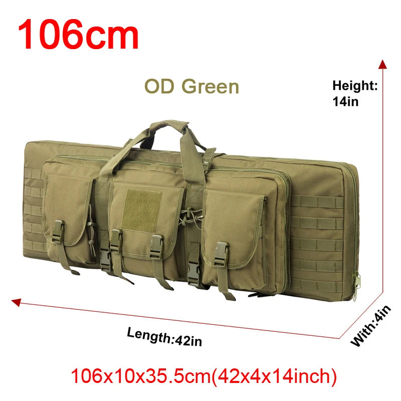 LQARMY Tactical Double Rifle Case Molle Gun Bag Airsoft