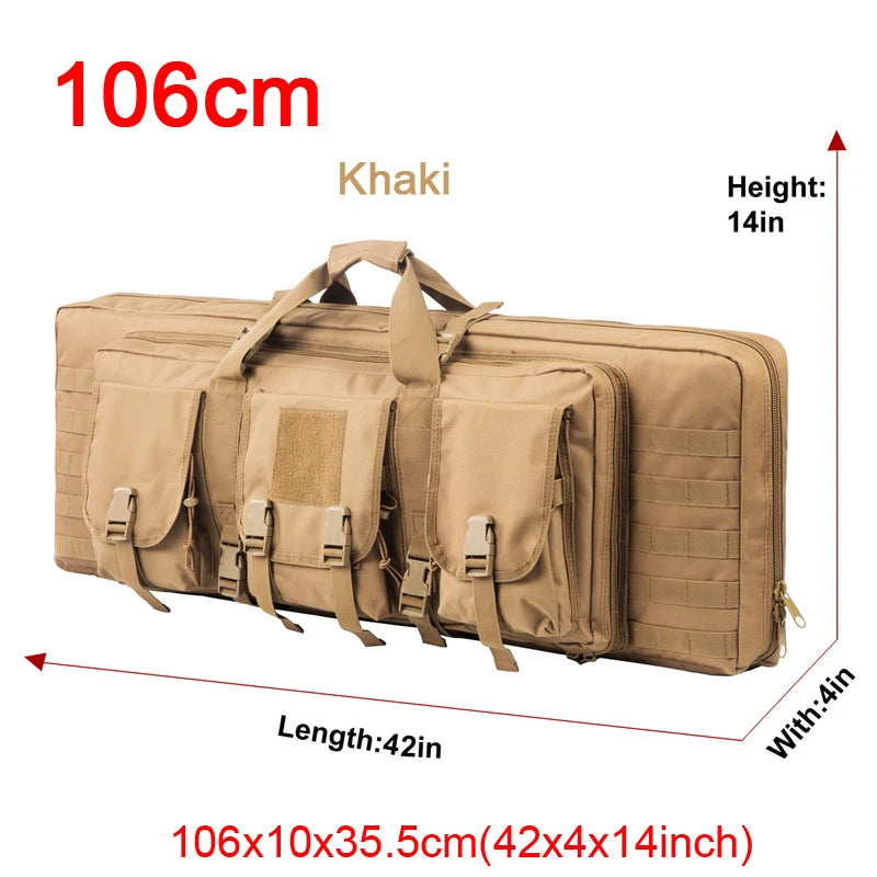 LQARMY Tactical Double Rifle Case Molle Gun Bag Airsoft